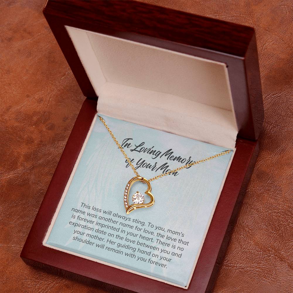 In Loving Memory of Your Mom | Her guiding hand on your shoulder will remain with you forever - Forever Love Necklace