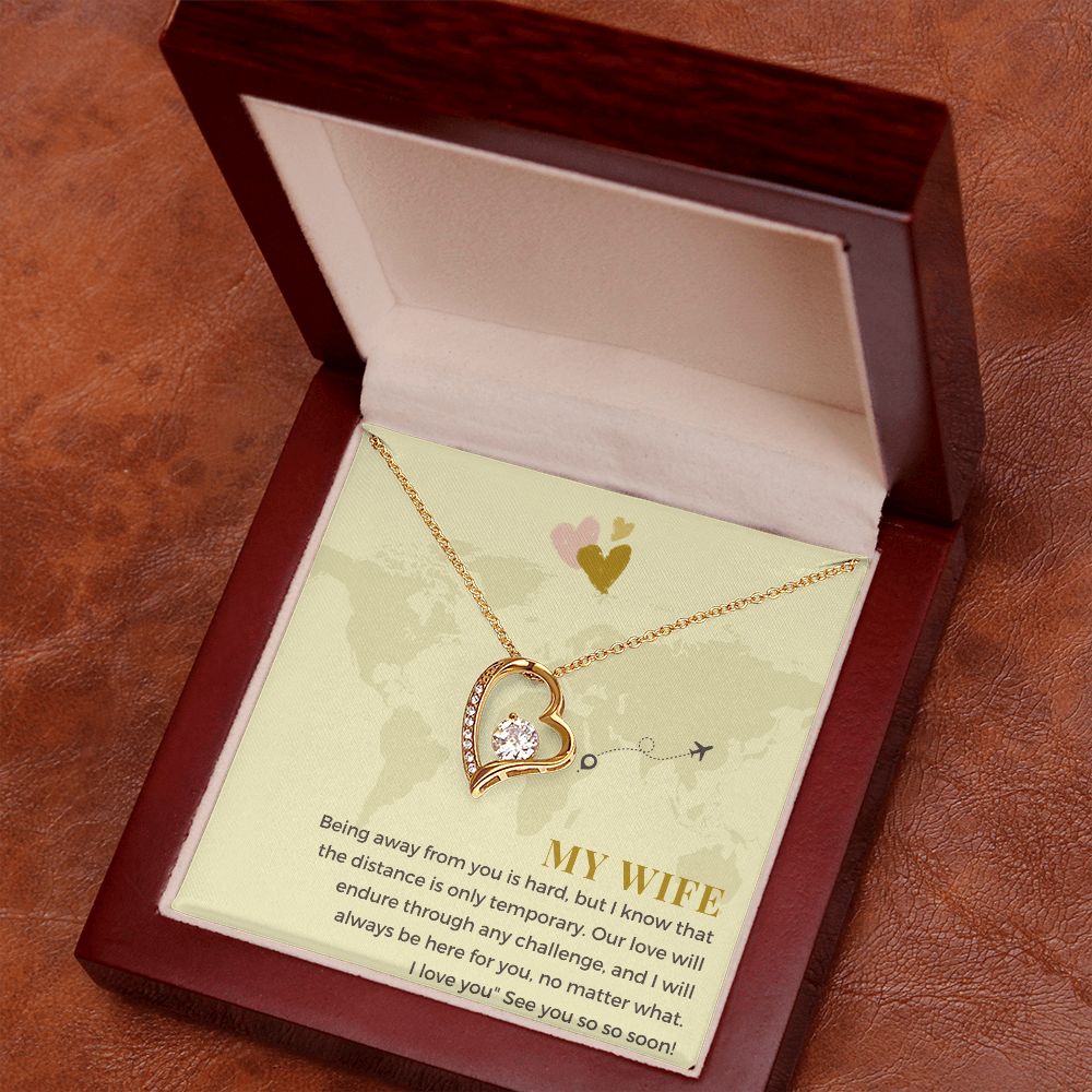 My Wife | Being away from you is hard, but I know that the distance is only temporary - Forever Love Necklace