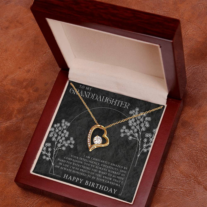 To my Granddaughter | I am constantly amazed by your intelligence, creativity and compassion - Forever Love Necklace