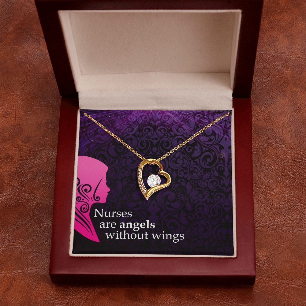 Nurses are Angels without wings - Forever Love Necklace