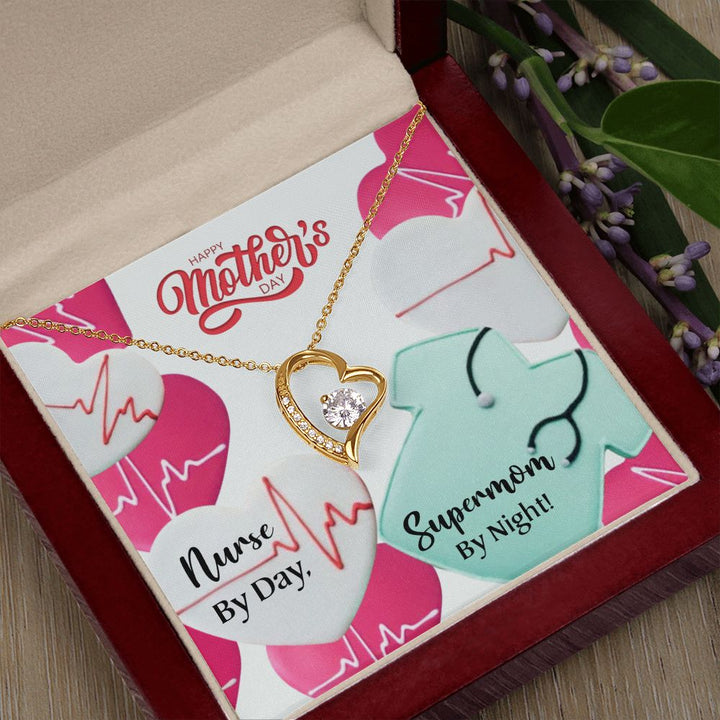 Happy Mother's Day | Nurse By Day, Supermom By Night! - Forever Love Necklace