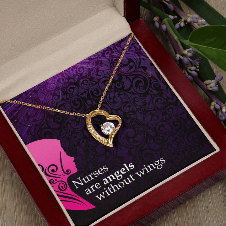 Nurses are Angels without wings - Forever Love Necklace