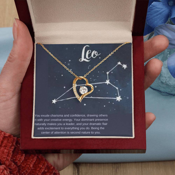 Leo | You exude charisma and confidence, drawing others in with your creative energy - Forever Love Necklace