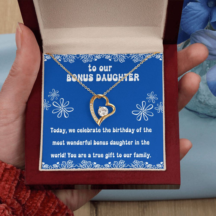 To our Bonus Daughter | Today, we celebrate the birthday of the most wonderful bonus daughter in the world! - Forever Love Necklace