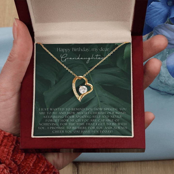 Happy Birthday my dear Granddaughter r | I just wanted to remind you how special you are - Forever Love Necklace with