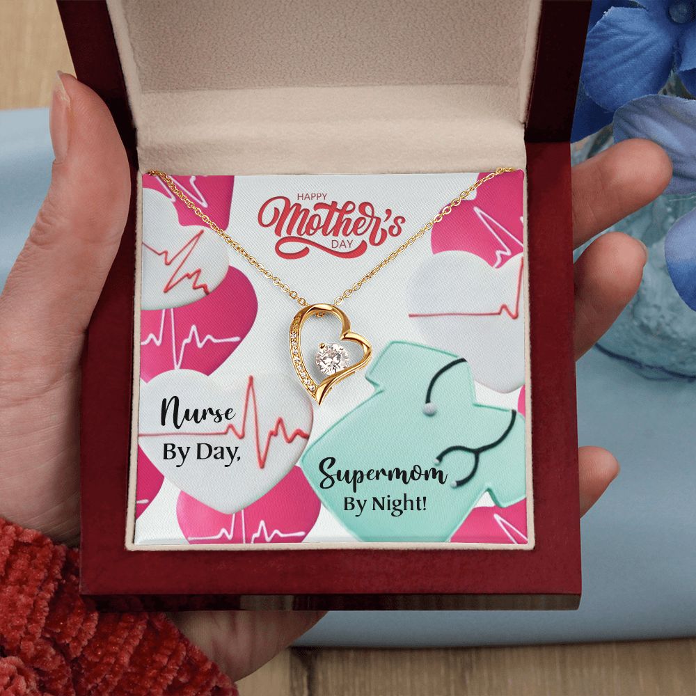 Happy Mother's Day | Nurse By Day, Supermom By Night! - Forever Love Necklace