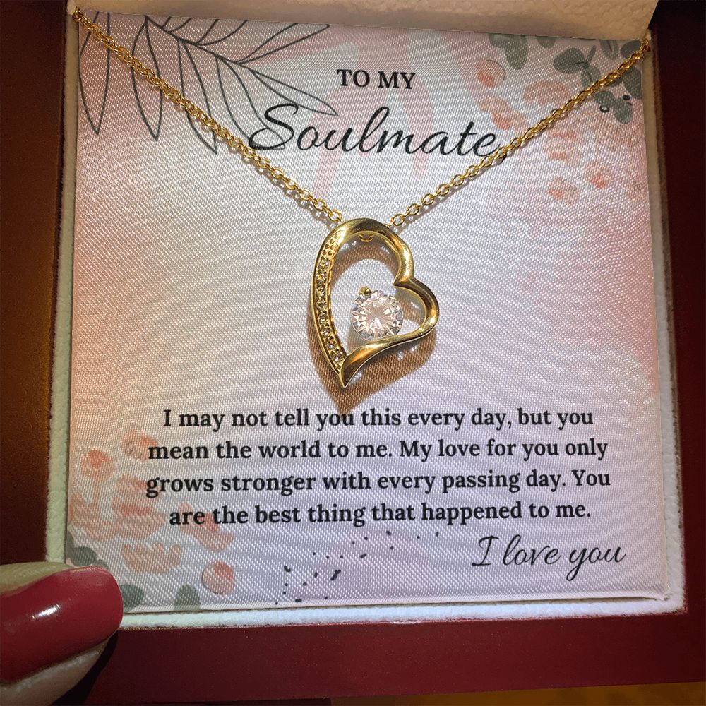 To My Soulmate | My Love for you only grows stronger with every passing day - Forever Love Necklace