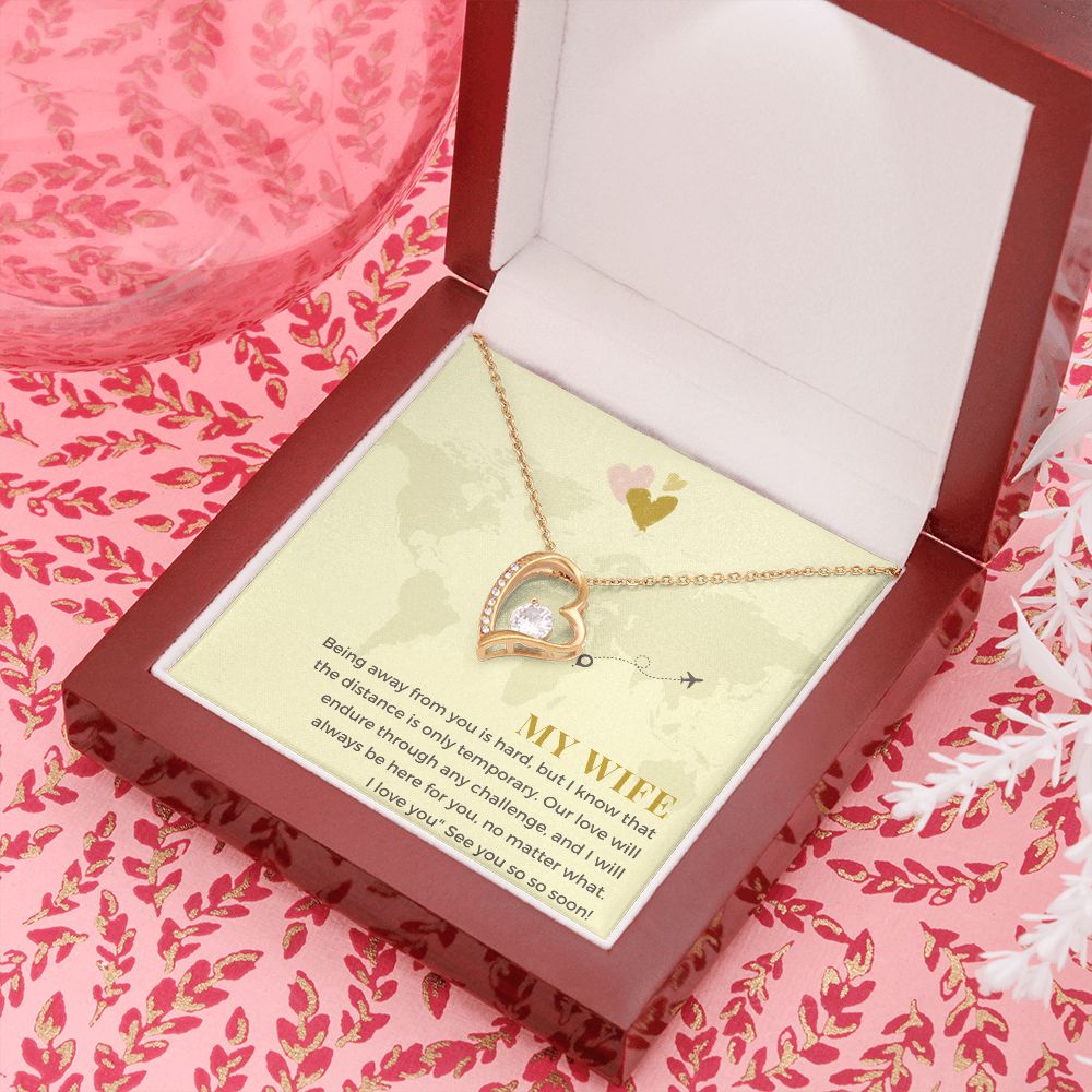 My Wife | Being away from you is hard, but I know that the distance is only temporary - Forever Love Necklace