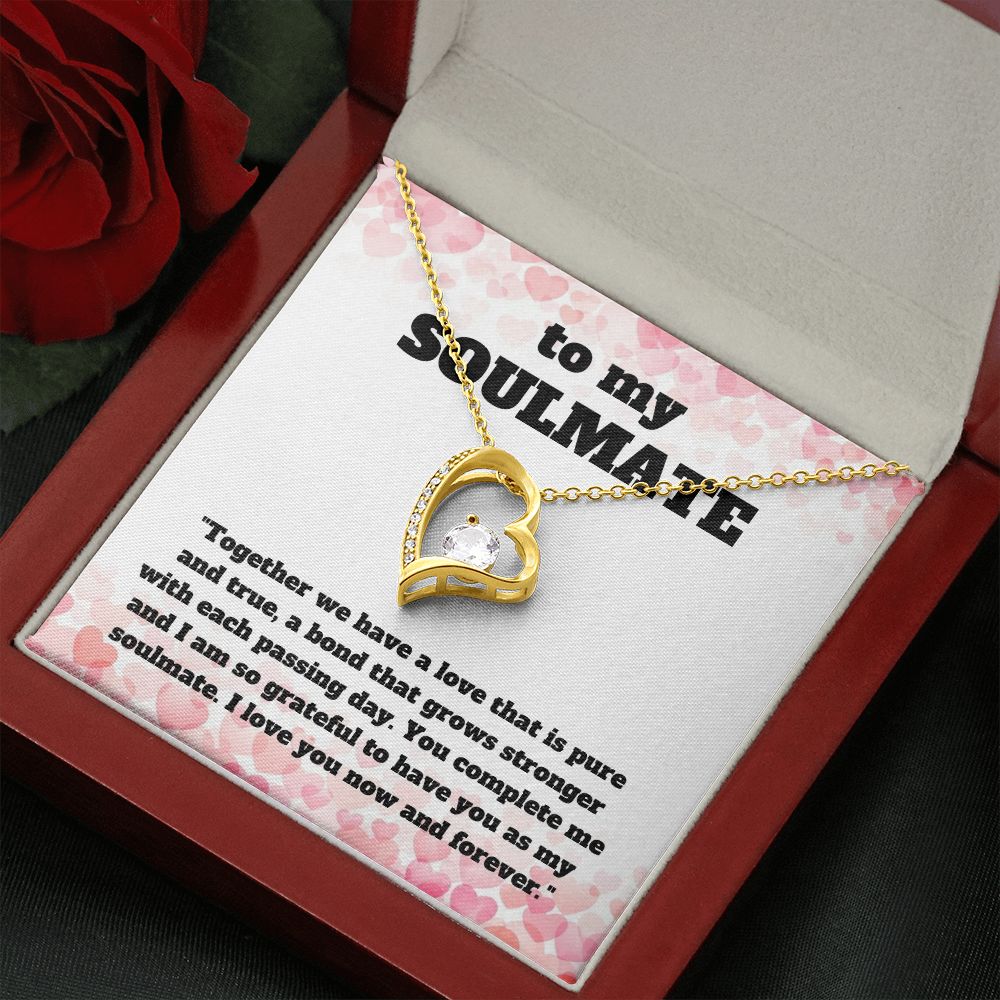 To My Soulmate | Together we have a love that is pure and true, a bond that grows stronger with each passing day - Forever Love Necklace