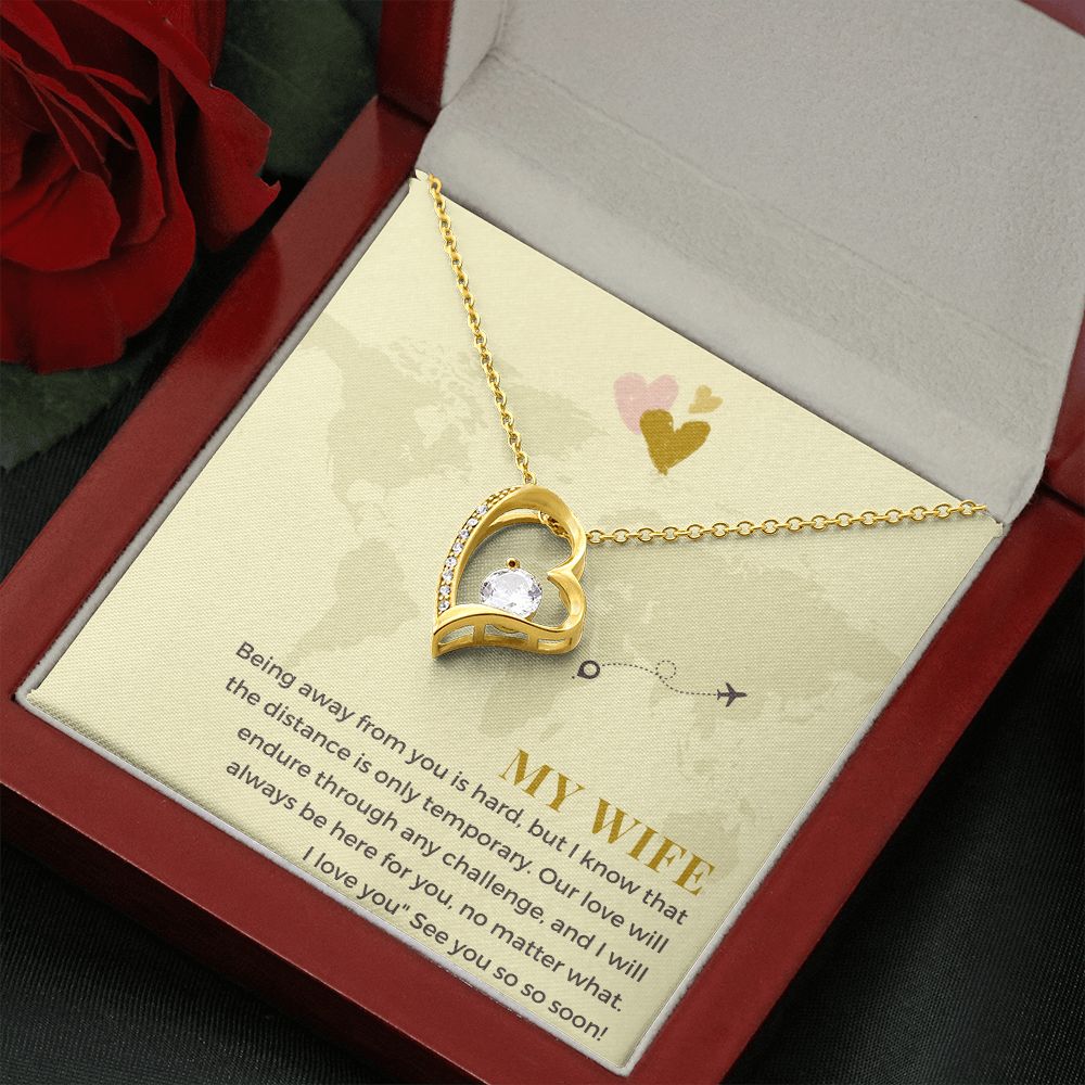 My Wife | Being away from you is hard, but I know that the distance is only temporary - Forever Love Necklace