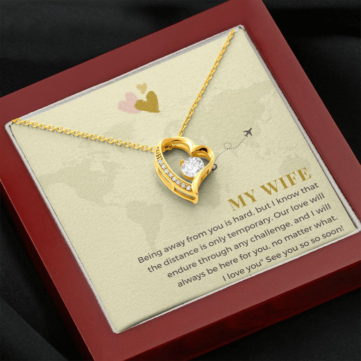 My Wife | Being away from you is hard, but I know that the distance is only temporary - Forever Love Necklace