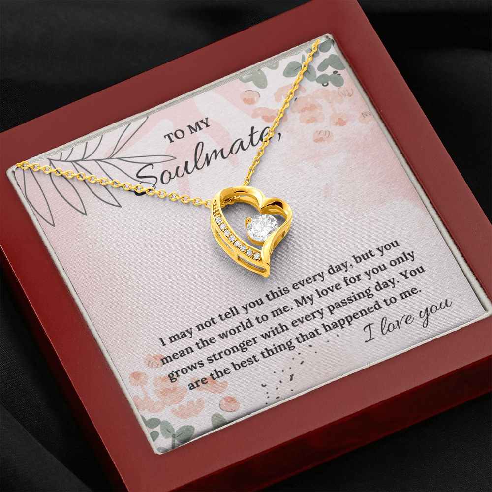 To My Soulmate | My Love for you only grows stronger with every passing day - Forever Love Necklace