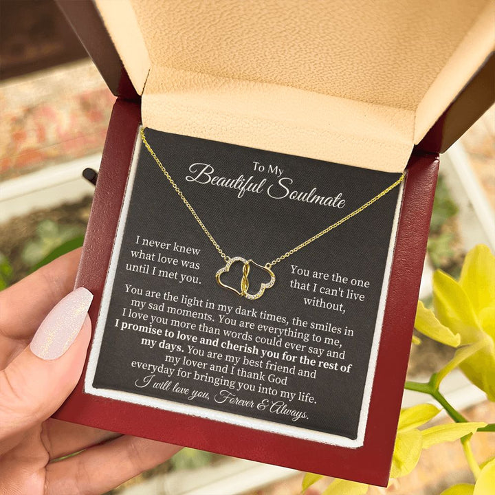 To My Beautiful Soulmate | I never knew what Love was until I met you - Everlasting Love Necklace