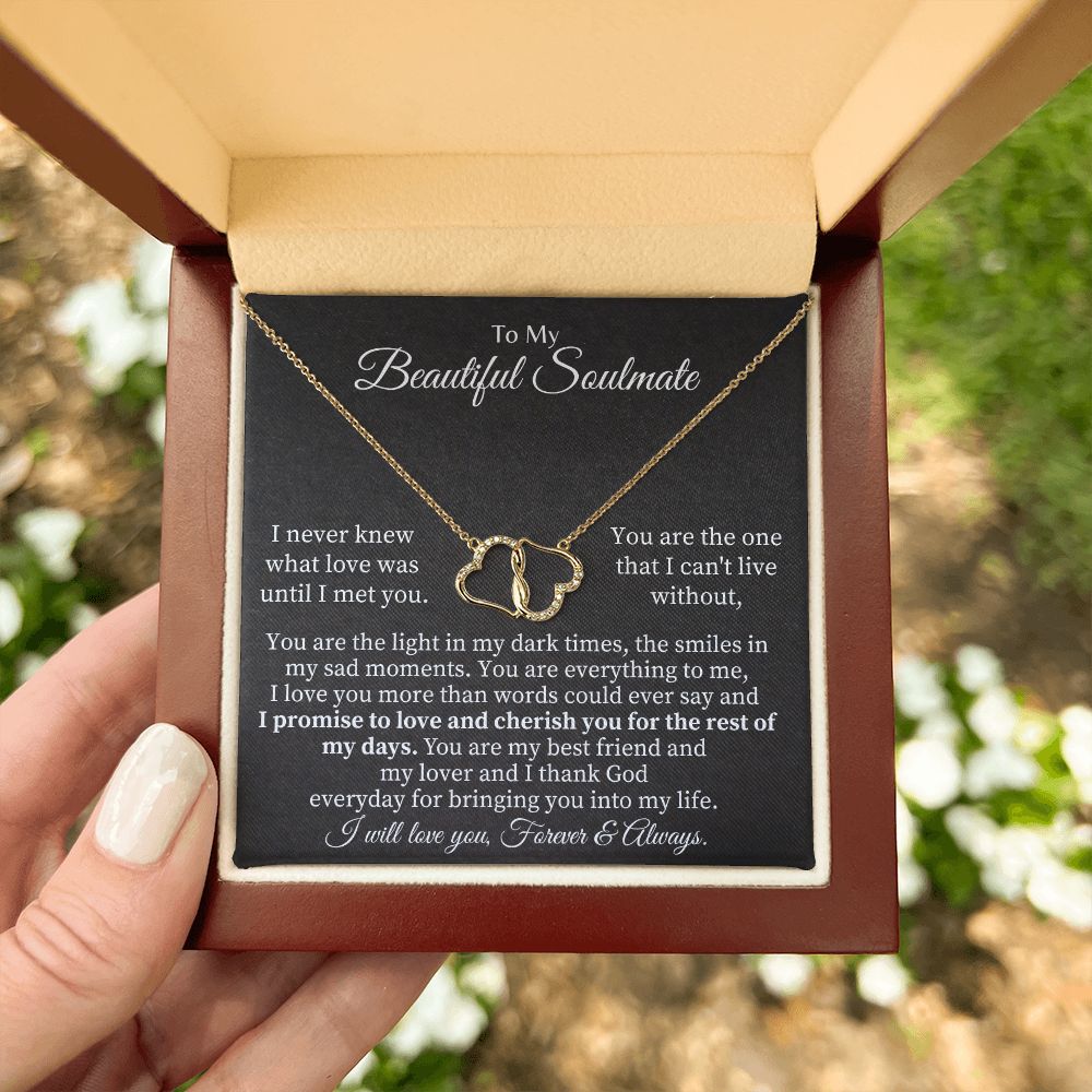 To My Beautiful Soulmate | I never knew what Love was until I met you - Everlasting Love Necklace