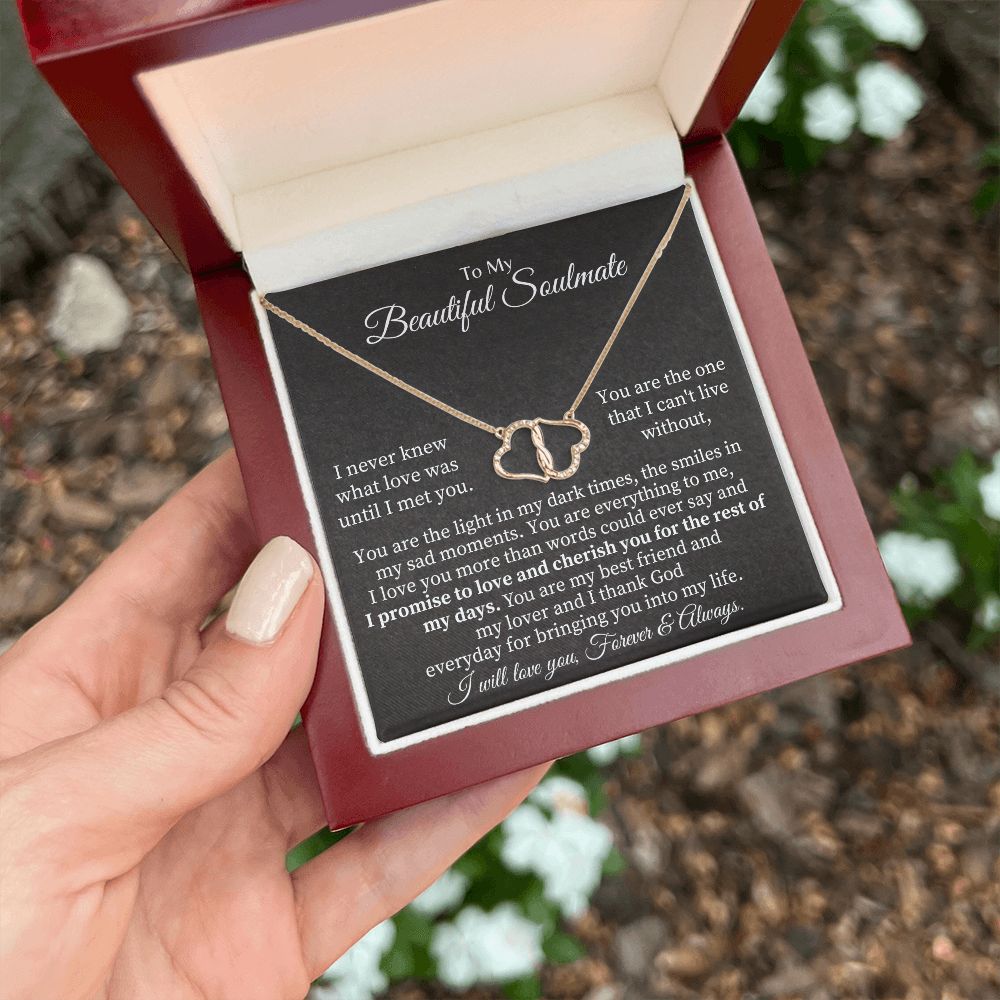 To My Beautiful Soulmate | I never knew what Love was until I met you - Everlasting Love Necklace