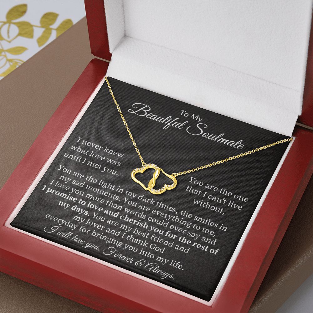 To My Beautiful Soulmate | I never knew what Love was until I met you - Everlasting Love Necklace