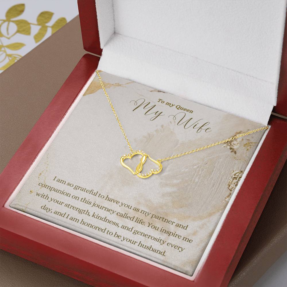 To my Queen My Wife | I am so grateful to have you as my partner and companion on this journey called life - Everlasting Love Necklace