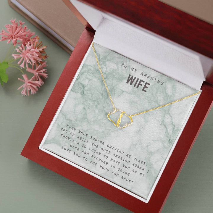 To My Amazing Wife | Even when you're driving me crazy, You're still the most amazing woman I know - Everlasting Love Necklace