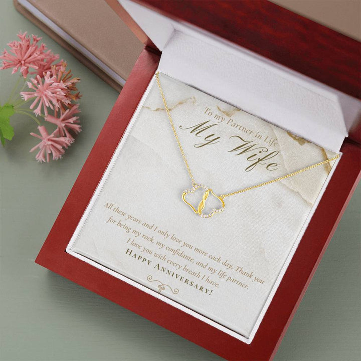 To my Partner in Live My Wife | All these years and I only love you more each day - Everlasting Love Necklace