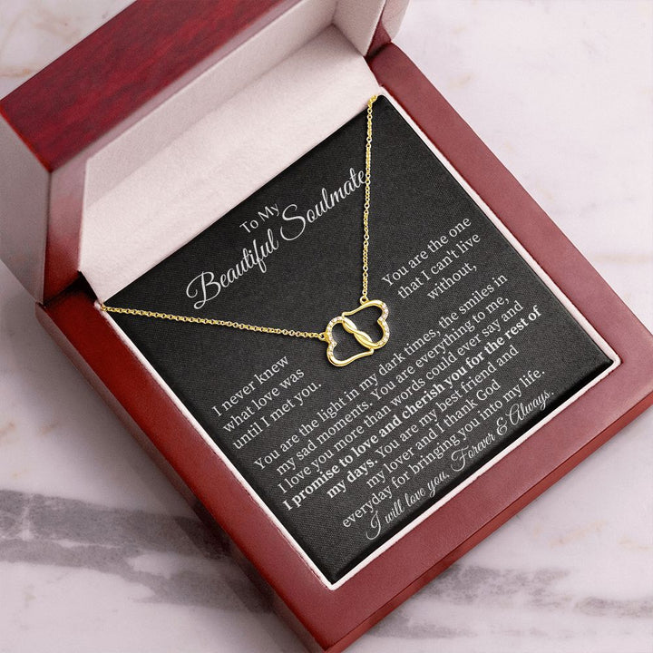 To My Beautiful Soulmate | I never knew what Love was until I met you - Everlasting Love Necklace