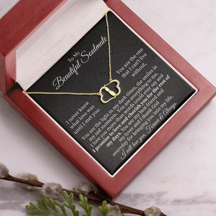 To My Beautiful Soulmate | I never knew what Love was until I met you - Everlasting Love Necklace