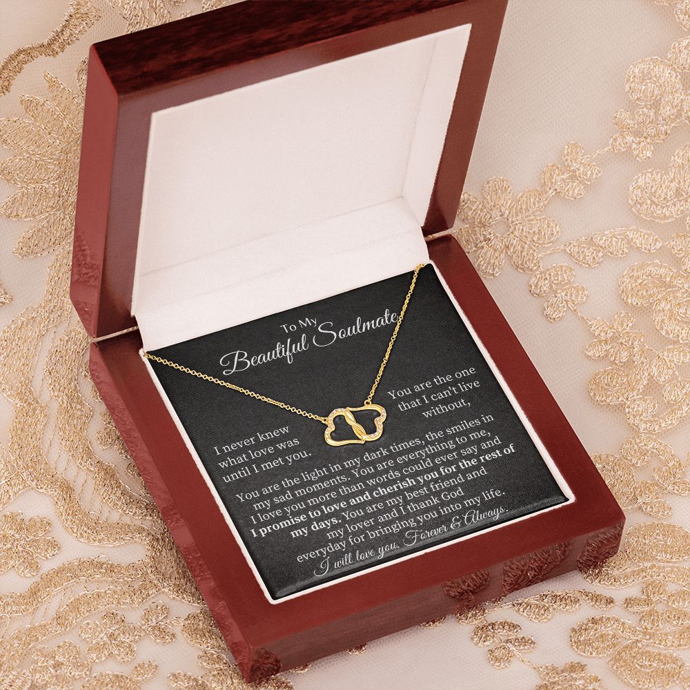 To My Beautiful Soulmate | I never knew what Love was until I met you - Everlasting Love Necklace