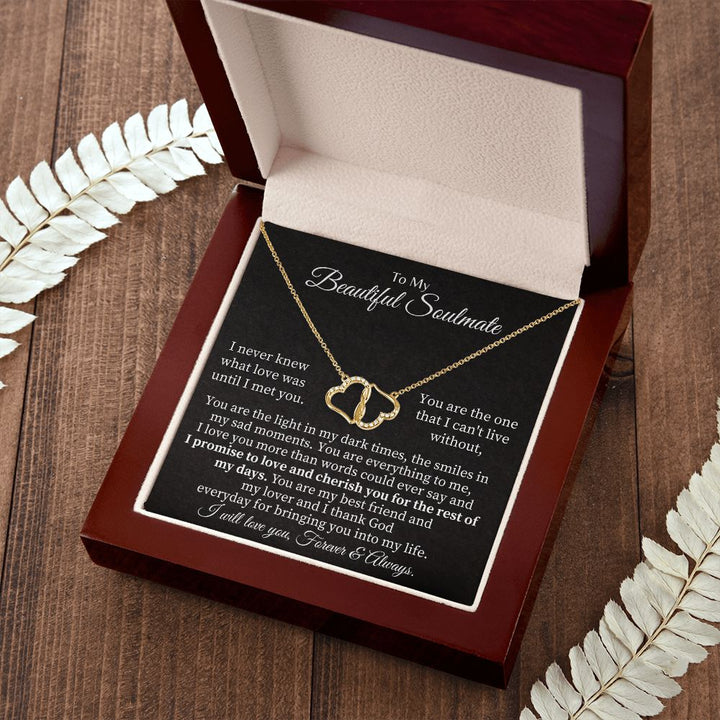 To My Beautiful Soulmate | I never knew what Love was until I met you - Everlasting Love Necklace