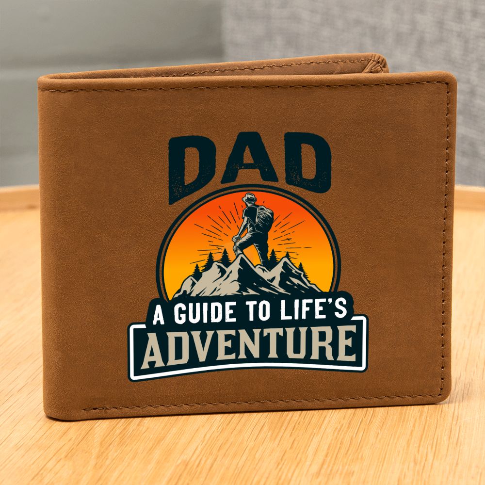 Dad | A guide to life's adventure - Graphic Leather Wallet