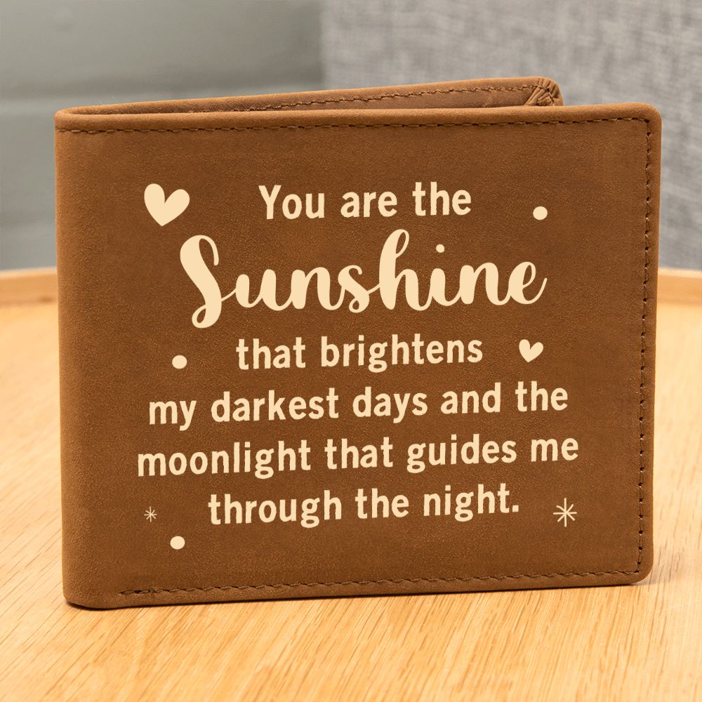 Dad | You are the sunshine that brightens my darkest days - Graphic Leather Wallet