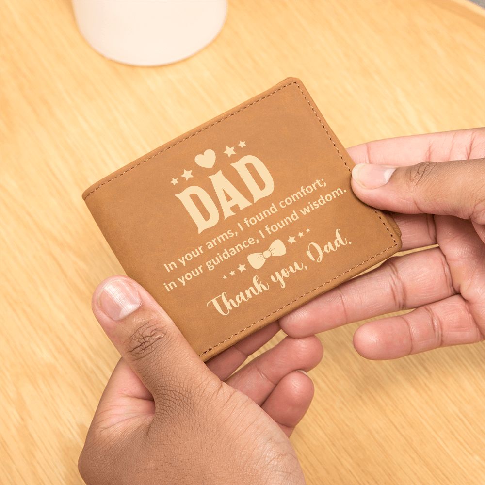 Dad | In your arms, I found comfort - Graphic Leather Wallet