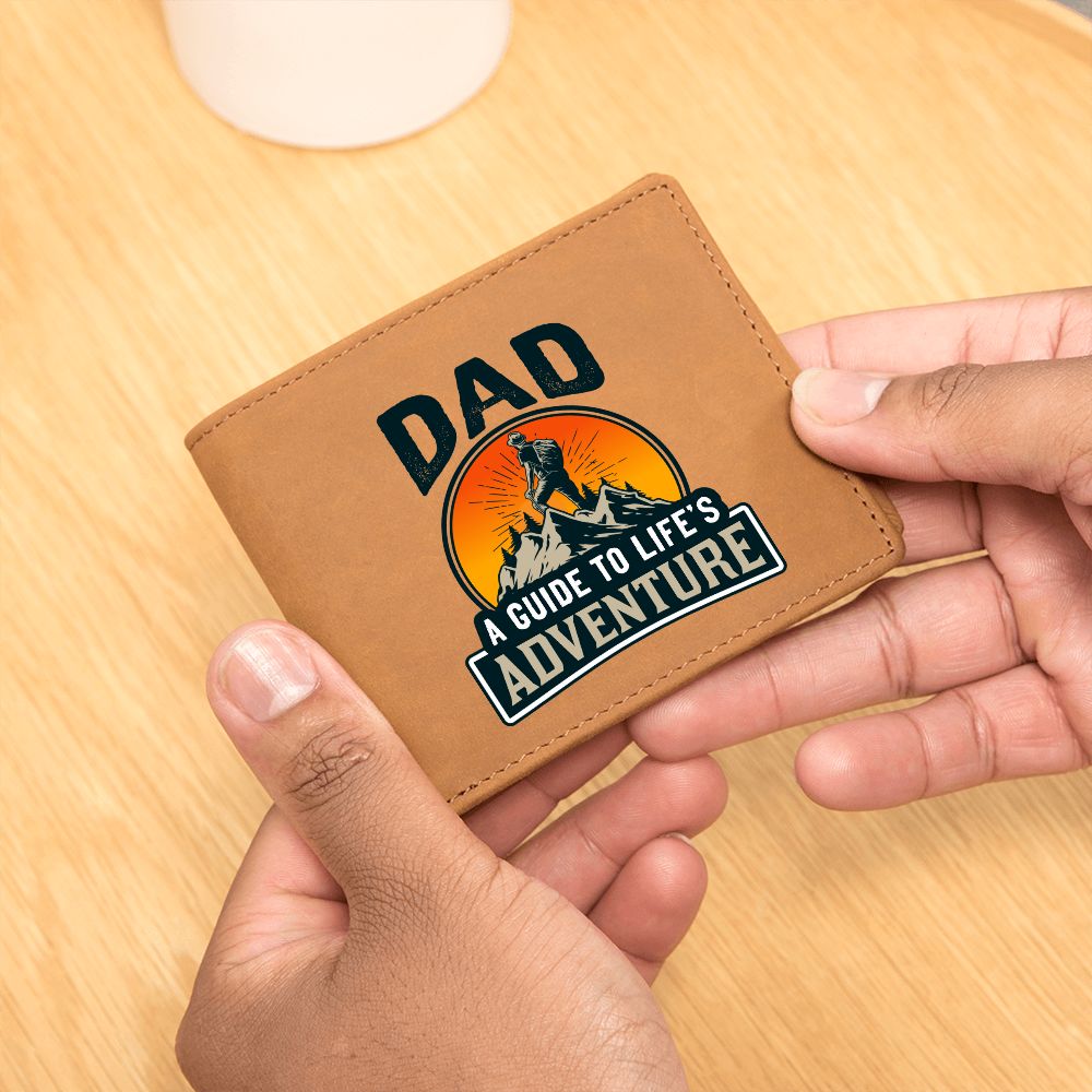 Dad | A guide to life's adventure - Graphic Leather Wallet