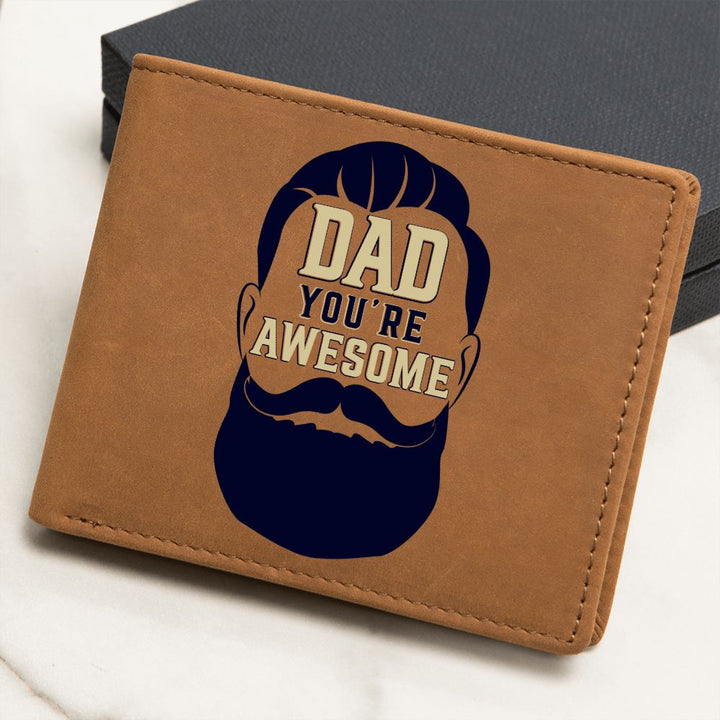 Dad | You're Awesome - Graphic Leather Wallet