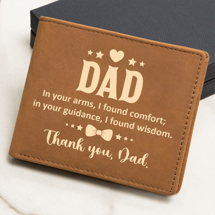 Dad | In your arms, I found comfort - Graphic Leather Wallet