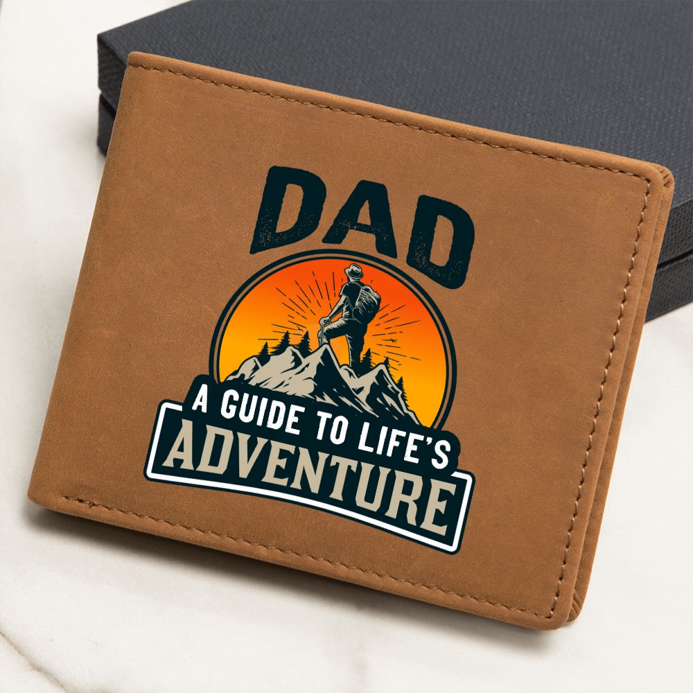 Dad | A guide to life's adventure - Graphic Leather Wallet