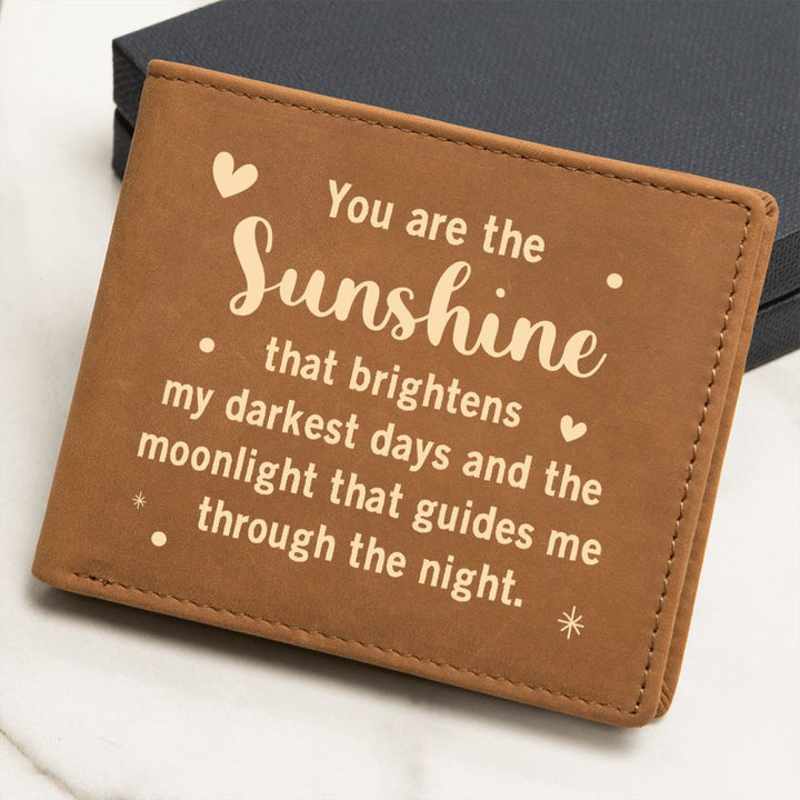 Dad | You are the sunshine that brightens my darkest days - Graphic Leather Wallet