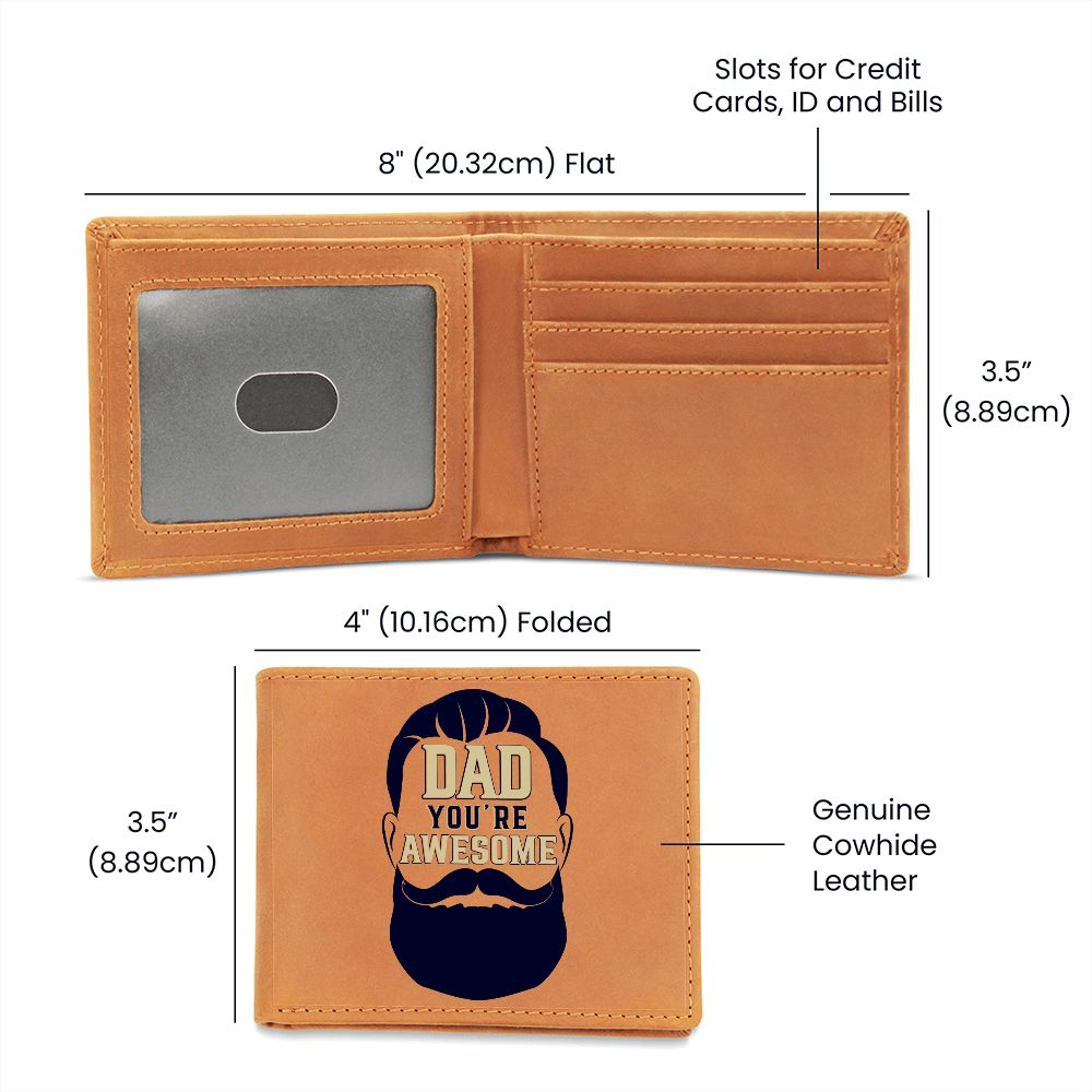 Dad | You're Awesome - Graphic Leather Wallet