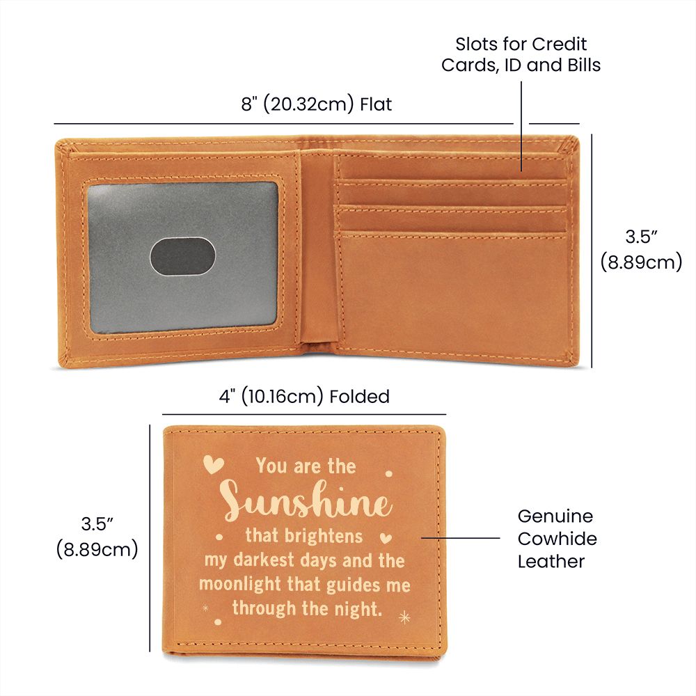 Dad | You are the sunshine that brightens my darkest days - Graphic Leather Wallet