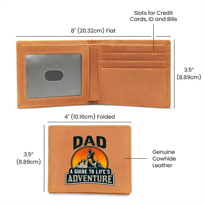 Dad | A guide to life's adventure - Graphic Leather Wallet