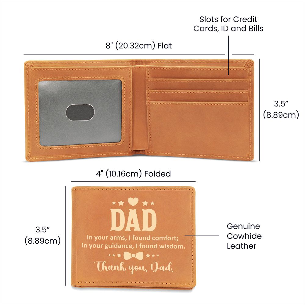 Dad | In your arms, I found comfort - Graphic Leather Wallet