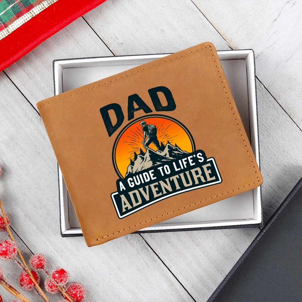 Dad | A guide to life's adventure - Graphic Leather Wallet