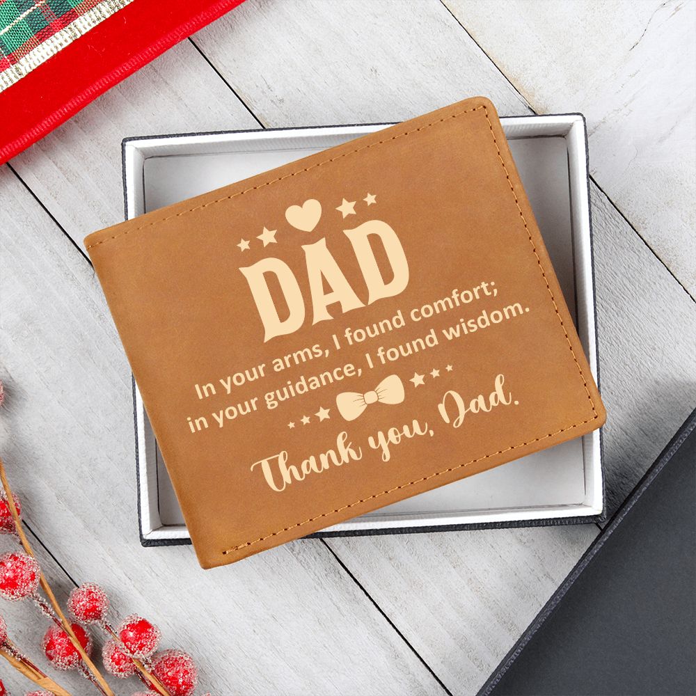 Dad | In your arms, I found comfort - Graphic Leather Wallet