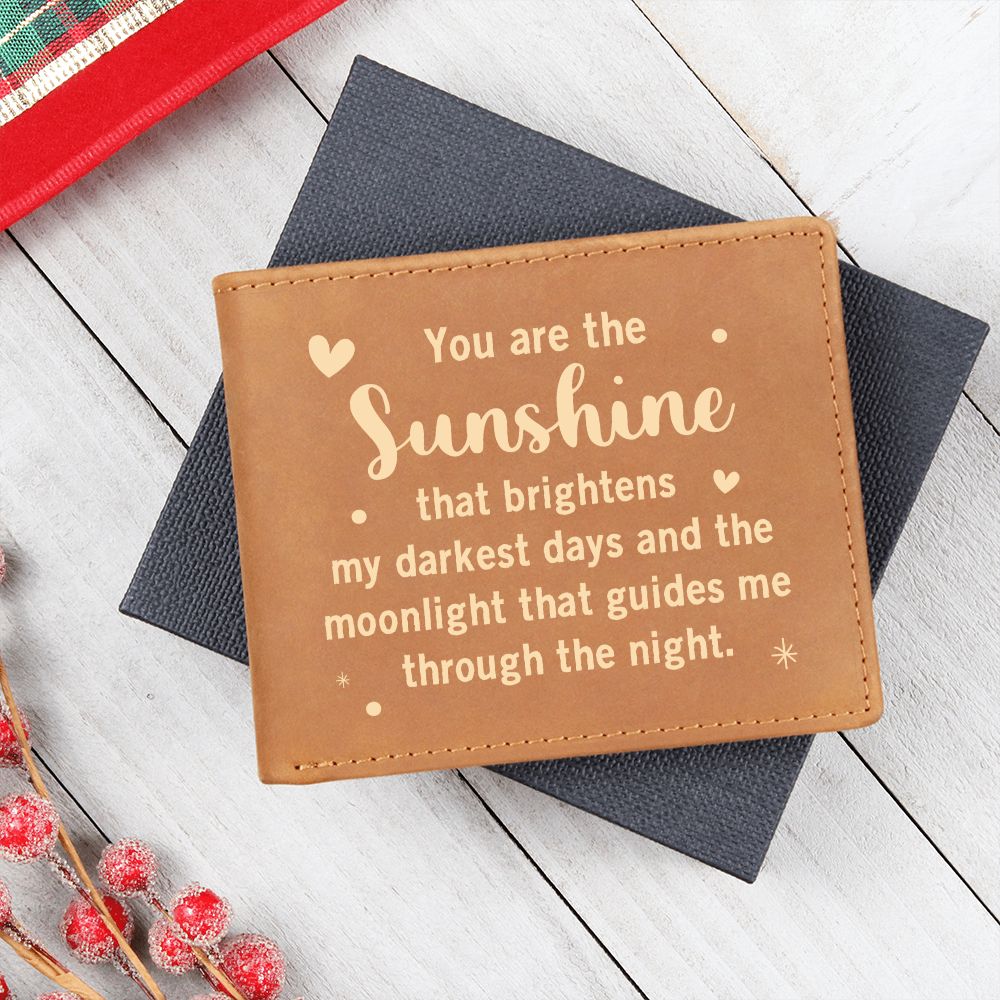 Dad | You are the sunshine that brightens my darkest days - Graphic Leather Wallet