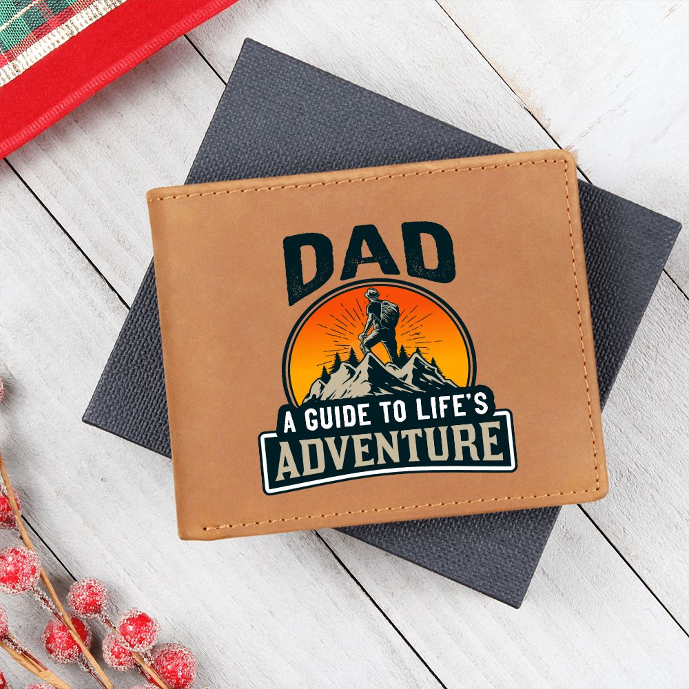 Dad | A guide to life's adventure - Graphic Leather Wallet