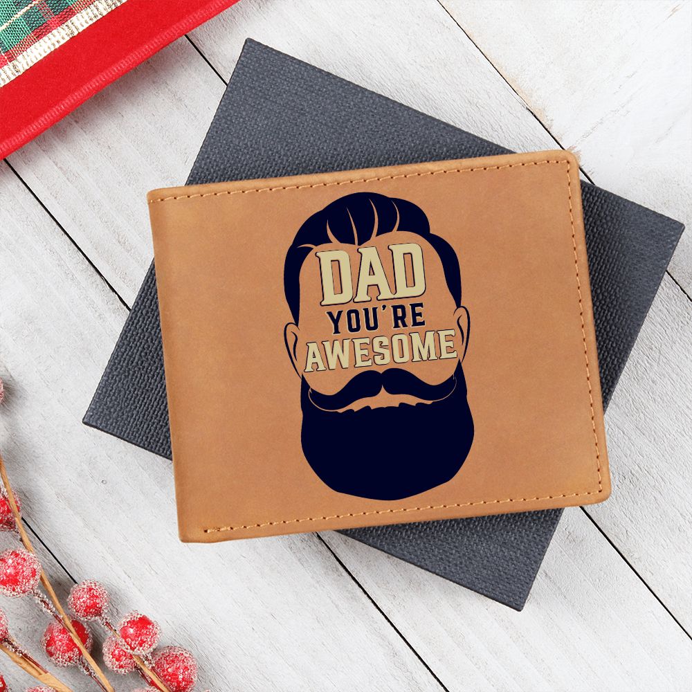 Dad | You're Awesome - Graphic Leather Wallet