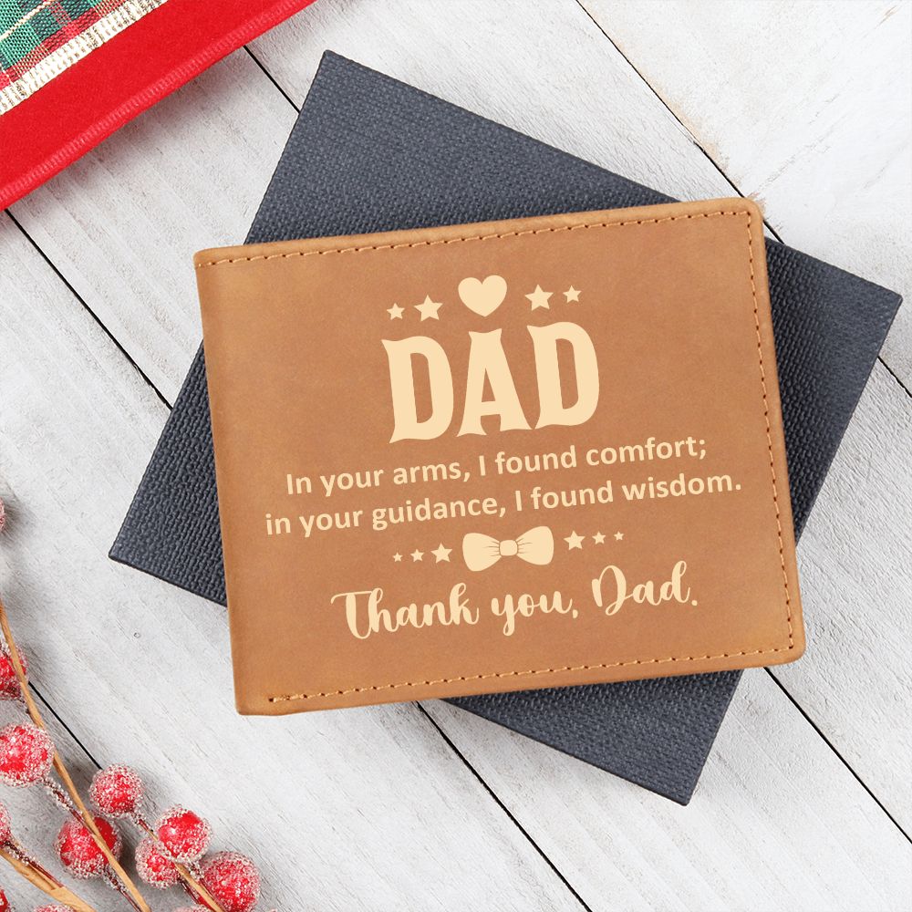 Dad | In your arms, I found comfort - Graphic Leather Wallet