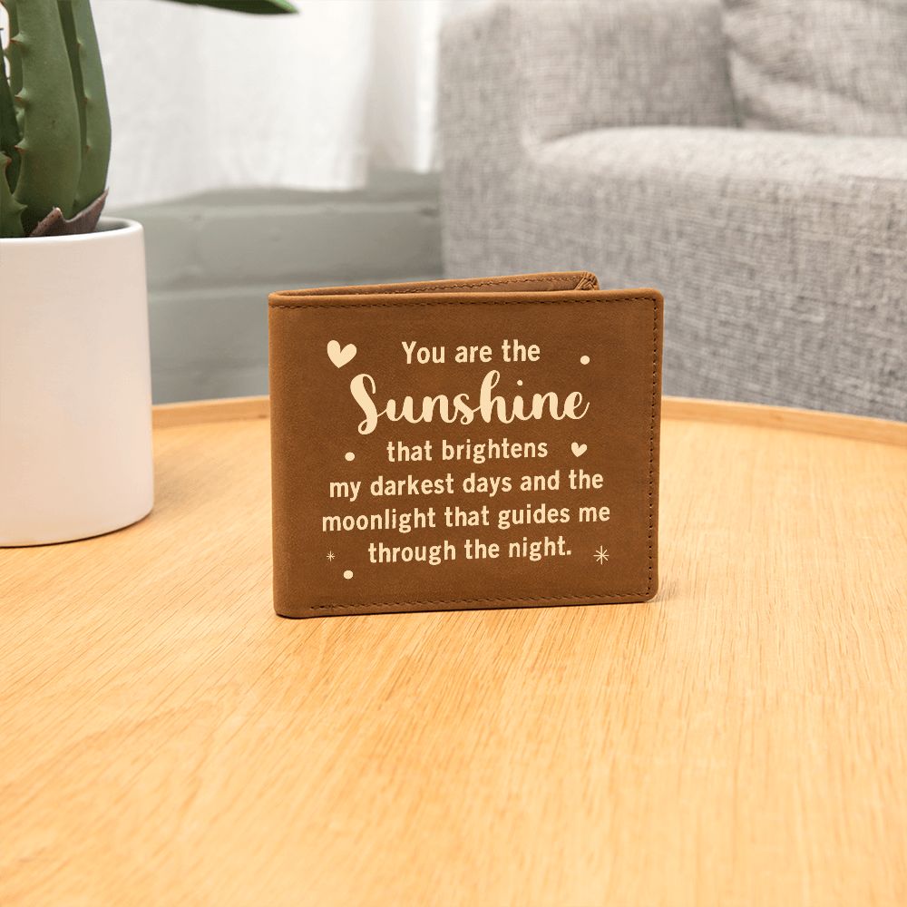 Dad | You are the sunshine that brightens my darkest days - Graphic Leather Wallet