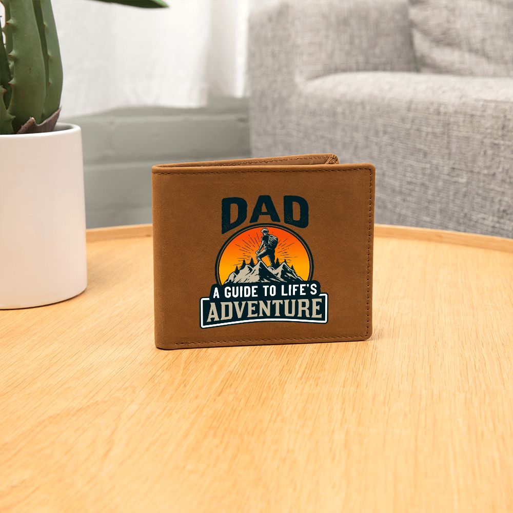 Dad | A guide to life's adventure - Graphic Leather Wallet