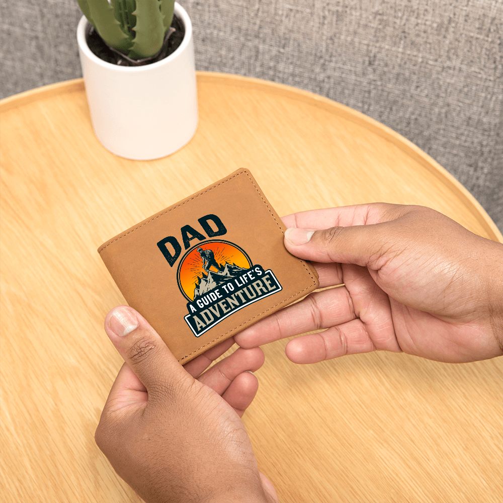 Dad | A guide to life's adventure - Graphic Leather Wallet