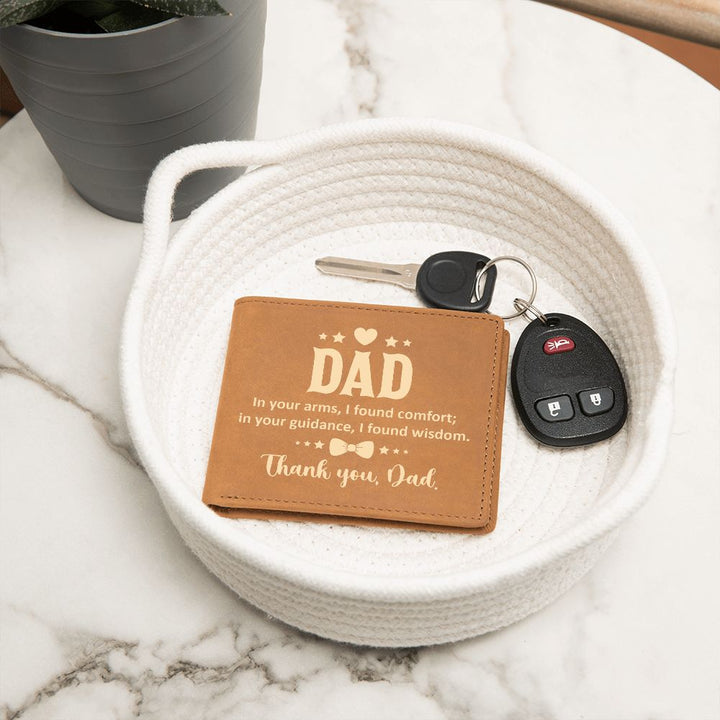 Dad | In your arms, I found comfort - Graphic Leather Wallet