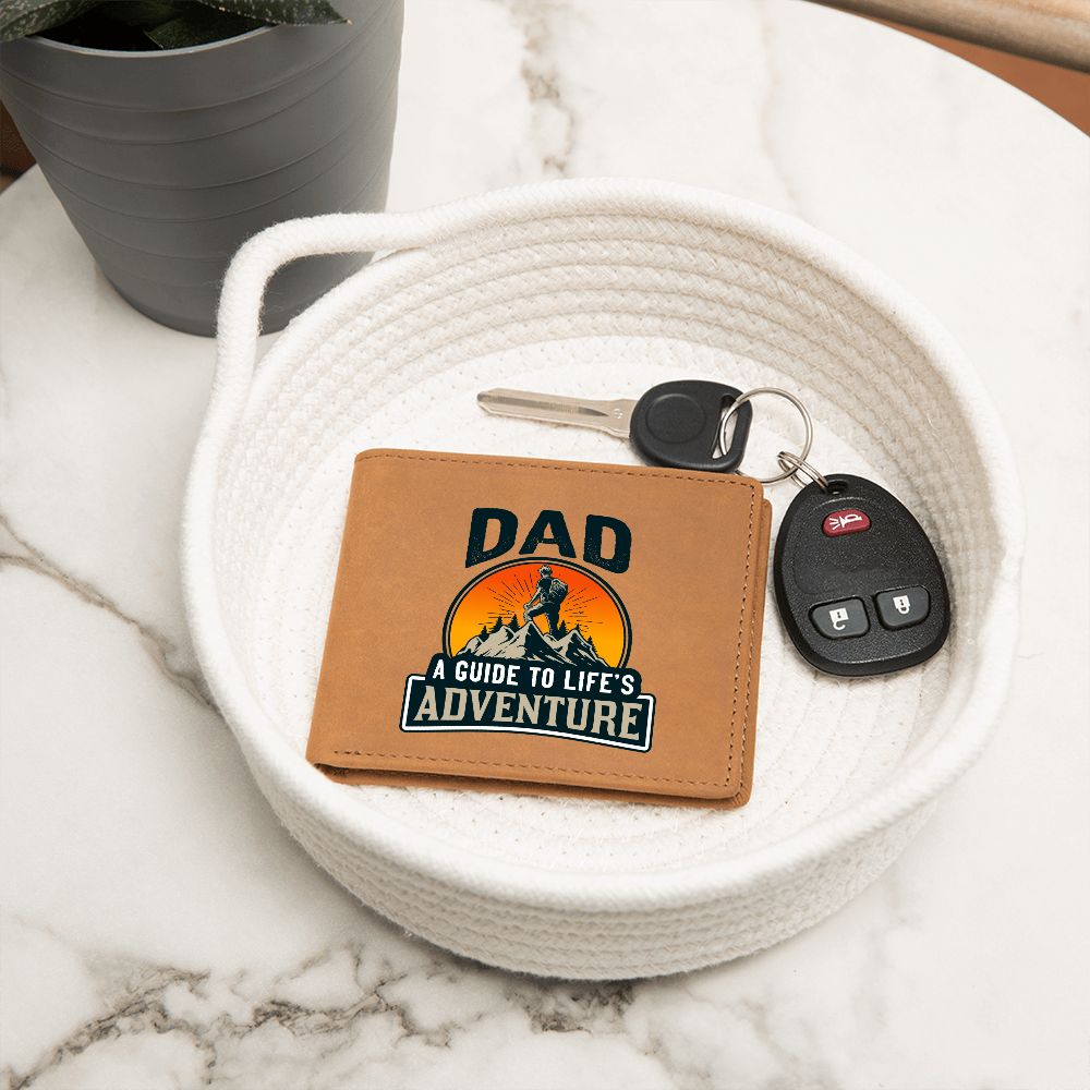 Dad | A guide to life's adventure - Graphic Leather Wallet